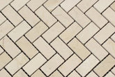 Crema Marfil Marble 1x2 Herringbone Mosaic (Honed)  by Vogue Tile